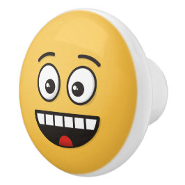 口を開けて微笑む顔 セラミックノブ