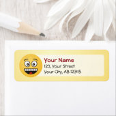 口を開けて微笑む顔 ラベル (インサイチュ)