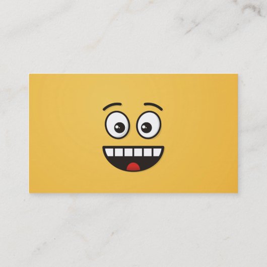 口を開けて微笑む顔 名刺 (裏面)