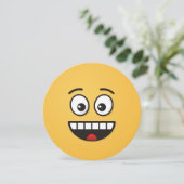 口を開けて微笑む顔 招待状 (スタンド正面)