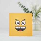 口を開けて微笑む顔 招待状 (スタンド正面)