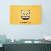 口を開けて微笑む顔 横断幕 (トレードショー)