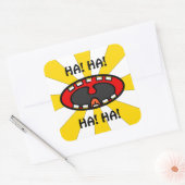 口を開けて笑う(歯の悪い、舌と口紅) スクエアシール (封筒)