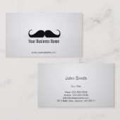 口カッコいいモダンひげ名刺 名刺 (正面/裏面)