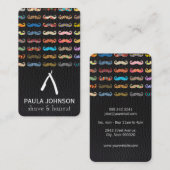 口カラフルひげ模様レザーパターン 名刺 (正面/裏面)