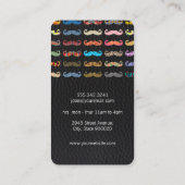 口カラフルひげ模様レザーパターン 名刺 (裏面)