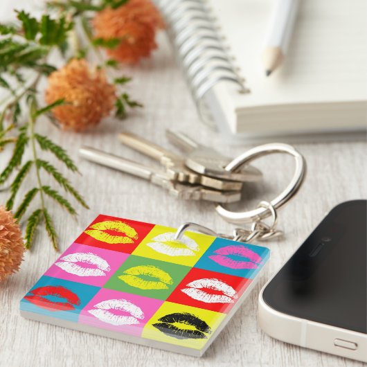 口カラフル唇 キーホルダー (正面右)