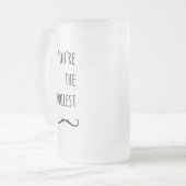 口クール髭 フロストグラスビールジョッキ (正面左)