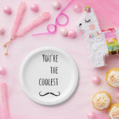 口クール髭 ペーパープレート (パーティー)