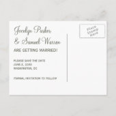 口スタイリッシュひげと唇の日付の保存 案内ポストカード (裏面)