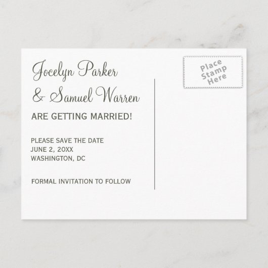 口スタイリッシュひげと唇の日付の保存 案内ポストカード (裏面)