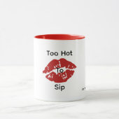 口パーソナライズされたに熱すぎるマグカップ マグカップ (中央)