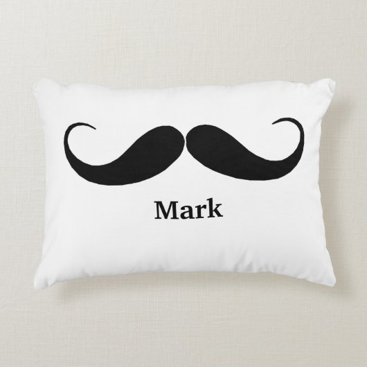 口パーソナライズされたひげ枕 アクセントクッション (正面)