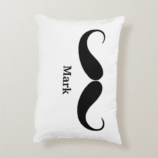 口パーソナライズされたひげ枕 アクセントクッション (裏面(縦))