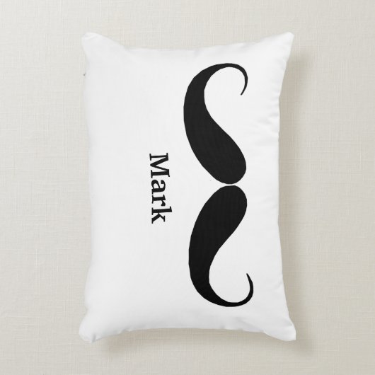 口パーソナライズされたひげ枕 アクセントクッション (正面(垂直))