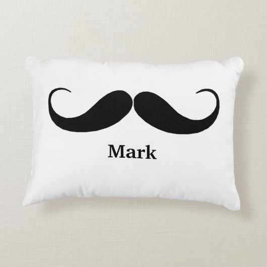 口パーソナライズされたひげ枕 アクセントクッション (裏面)