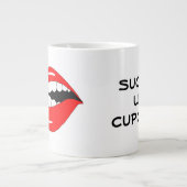 口吸に口を出し頭が切れるて ジャンボコーヒーマグカップ (正面)