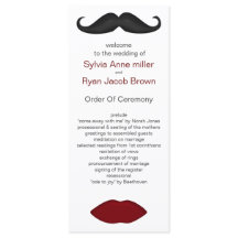 口唇と口ひげモダンの結婚式