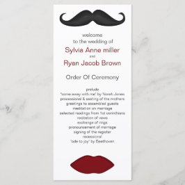 口唇と口ひげモダンの結婚式 プログラム