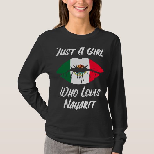 口唇ラブメキシコ国旗Nayarit Tシャツ (正面)