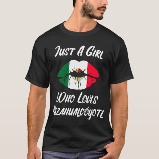 口唇ラブメキシコ国旗Nezahualcoyotl Tシャツ (正面)