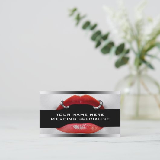 口唇穿孔用名刺  |体ピアシング 名刺 (スタンド正面)
