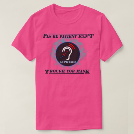 口唇読懸命 Tシャツ (デザイン正面)