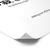 口寂しい | クチサビシイミニマル日本の引用文 ポスター (角)