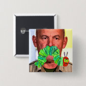 口怒ひげボタン 缶バッジ (正面&裏面)