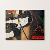 口日本のに刀を持った人 ジグソーパズル (横)