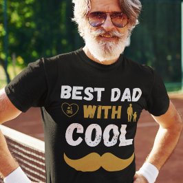 口最高の髭のクールパパ Tシャツ