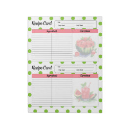 口湯水スイカレシピカード ノートパッド