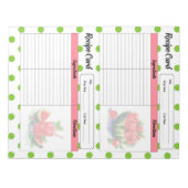 口湯水スイカレシピカード ノートパッド (正面)