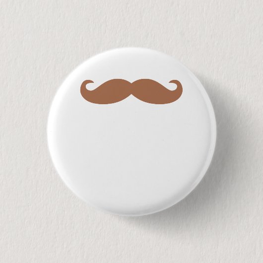 口独身の髭 缶バッジ (正面)