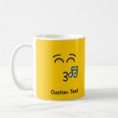 口笛顔笑顔の目コーヒーマグ コーヒーマグカップ (左)