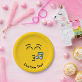 口笛顔笑顔の目紙プレート ペーパープレート (パーティー)