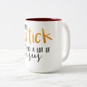 口紅およびイエス・キリストのコーヒー・マグ ツートーンマグカップ (正面右)