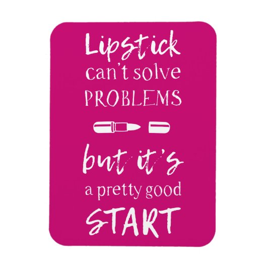 口紅が問題を解決できない マグネット (縦)