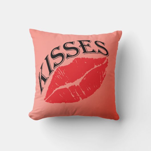 口紅でキスしたオレオ クッション (正面)