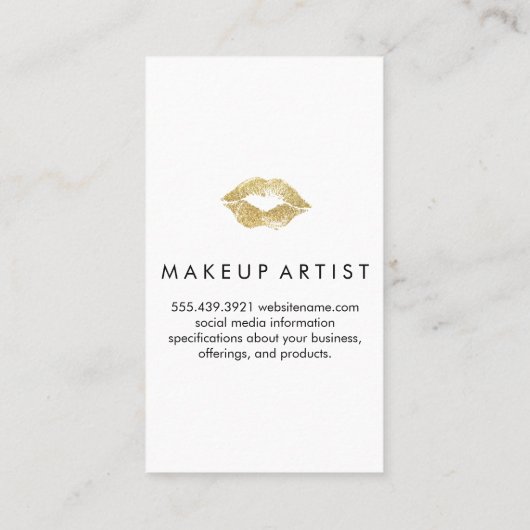 口紅とメイクアップ鏡 名刺 (裏面)