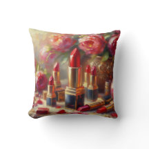 口紅と花の印象派絵画の