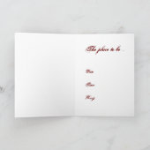 口紅と赤スチレット靴 招待状 (内部)