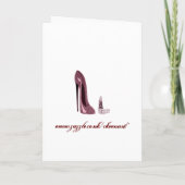 口紅と赤スチレット靴 招待状 (裏面)