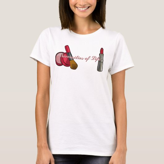 口紅と赤面トップ Tシャツ (正面)
