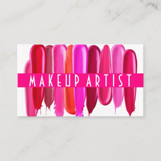 口紅のしみ化粧家名刺 名刺 (正面)