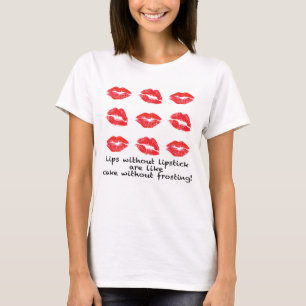 口紅のない唇か。 Tシャツ