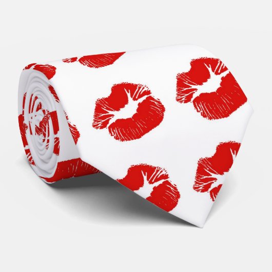口紅のキスのタイ ネクタイ (ロール)
