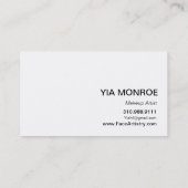 口紅のキスのモダンなアイコン-メーキャップアーティストの赤 名刺 (裏面)