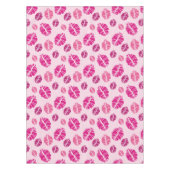 口紅のキスの形のプリントパターン テーブルクロス (正面)