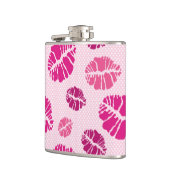 口紅のキスの形のプリントパターン フラスク (左)